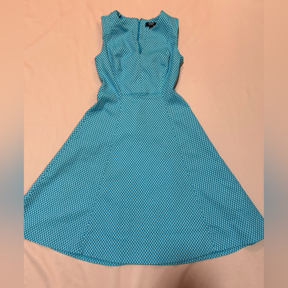 Chaps Teal and White dress